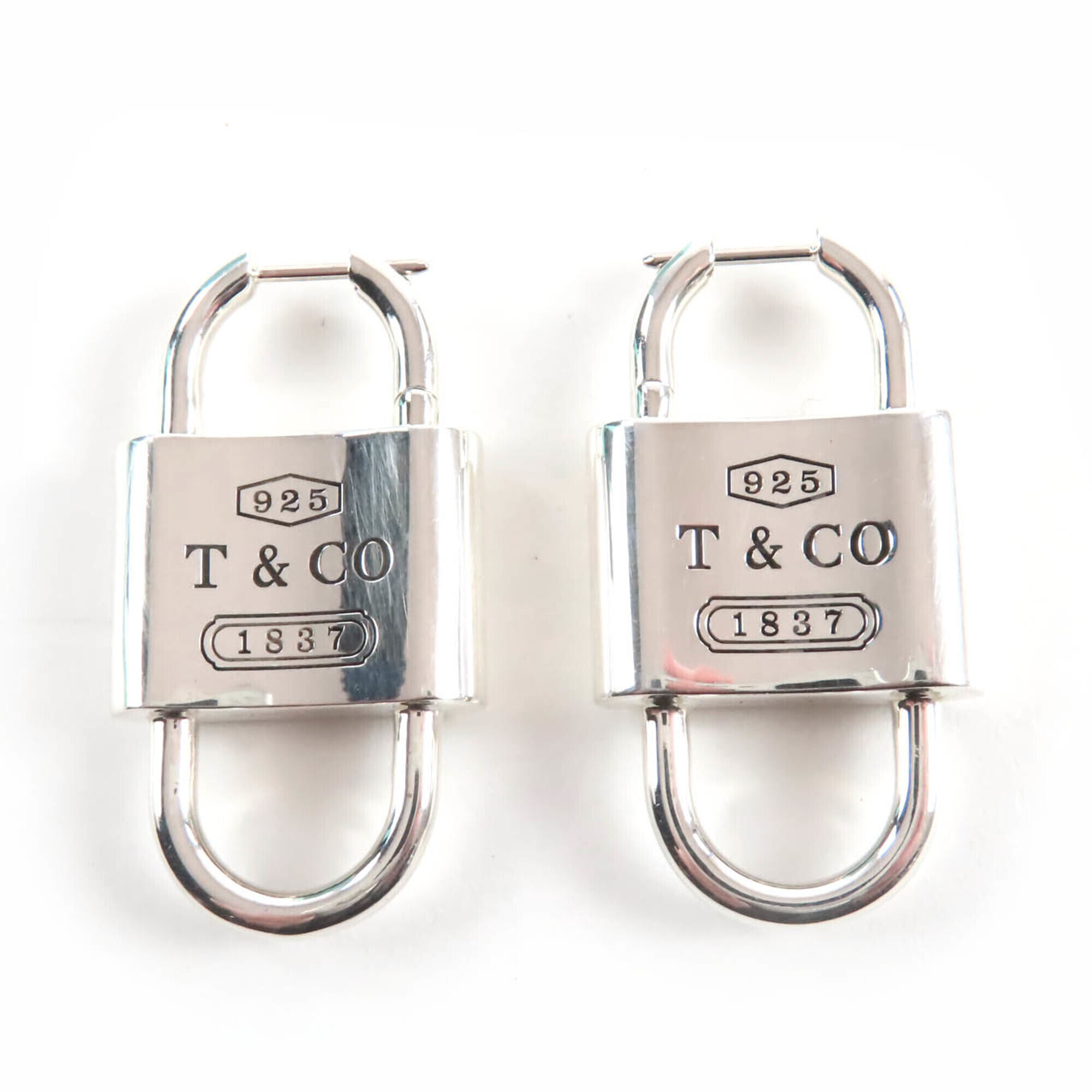 TiffanyCo Tiffany 1837 Large Double Rock Drop Earrings Ag925 Silver With 1484$